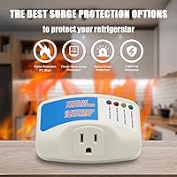 Vista 3 de BSEED Protector de sobretensiones para electrodomésticos, protector de voltaje de alimentación de una sola salida, salida de apagado de voltaje