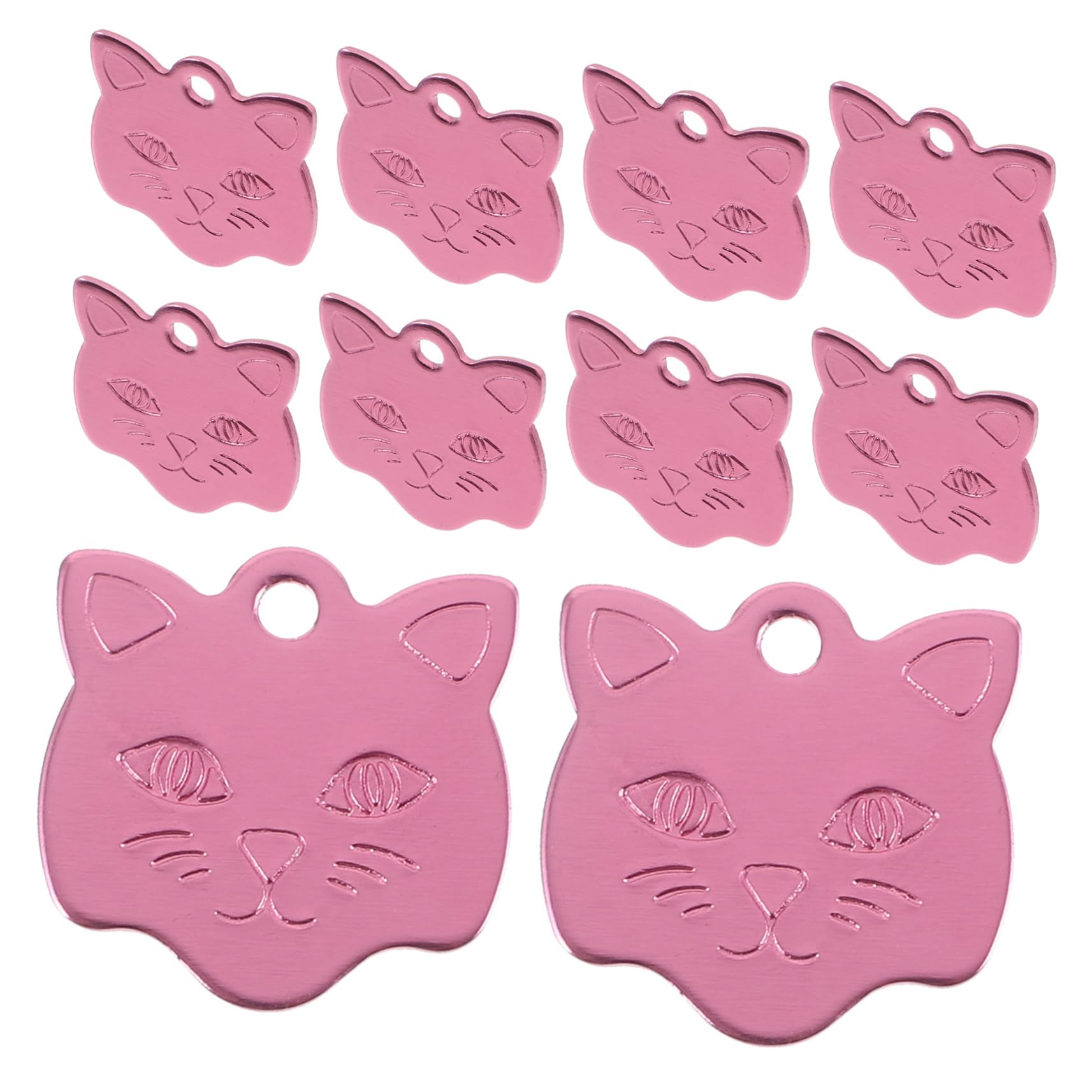 TOYANDONA 5 Set Medaglietta Per Animali Domestici Etichetta Chiacchierata Animale Domestico Tag Collare Per Cani Targhetta Per Il Del Collare Del Cane Lega Di Alluminio Rosa 10 Pezzi*5