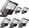 Lightdot 100W LED Flood Light Outdoor 5000K 14000Lm 600W Equivalent Led Stadium Flood Light with Dusk to Dawn Photocell, IP65 Waterproof Area Lightings for Parking LotStadiumBackyard-6Pack