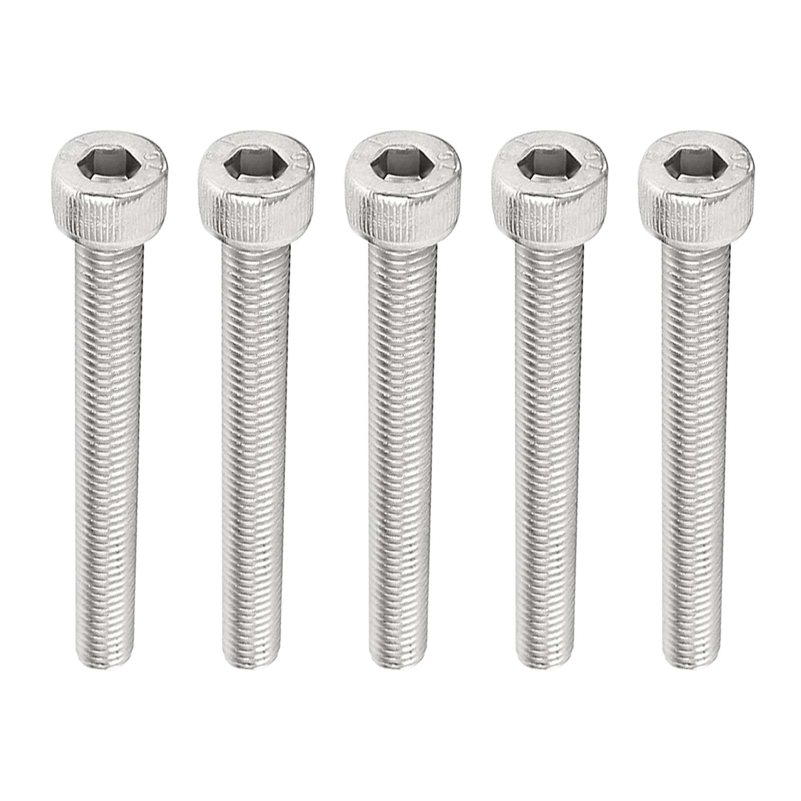M METERXITY 5 Pack Hex Socket Head Cap Screws, Stainless Steel Full Thread Machine Screw, Anti Resistance
