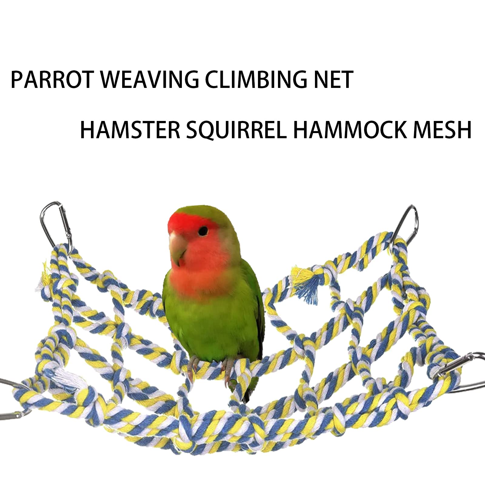 Kletternetz Für Kleine Haustiere – Gewebtes Stoffnetz Mit Haken Für Vögel, Frettchen & Nagetiere