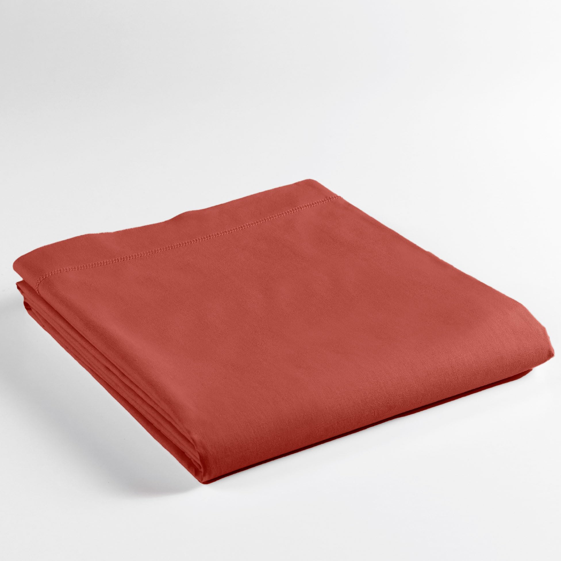 Douceur D'intérieur Terracotta Flat Sheet (240 X 300 Cm) Lina 100% Cotton