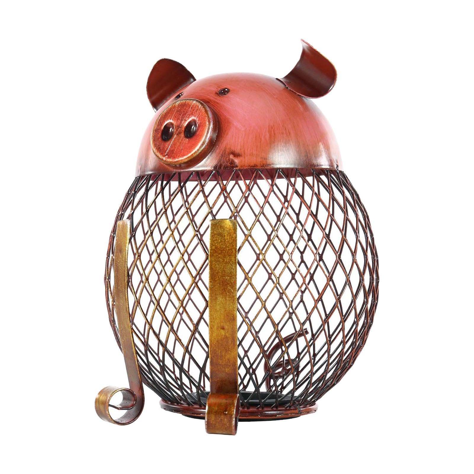 Tirelire cochon moderne en métal idée cadeau déco originale
