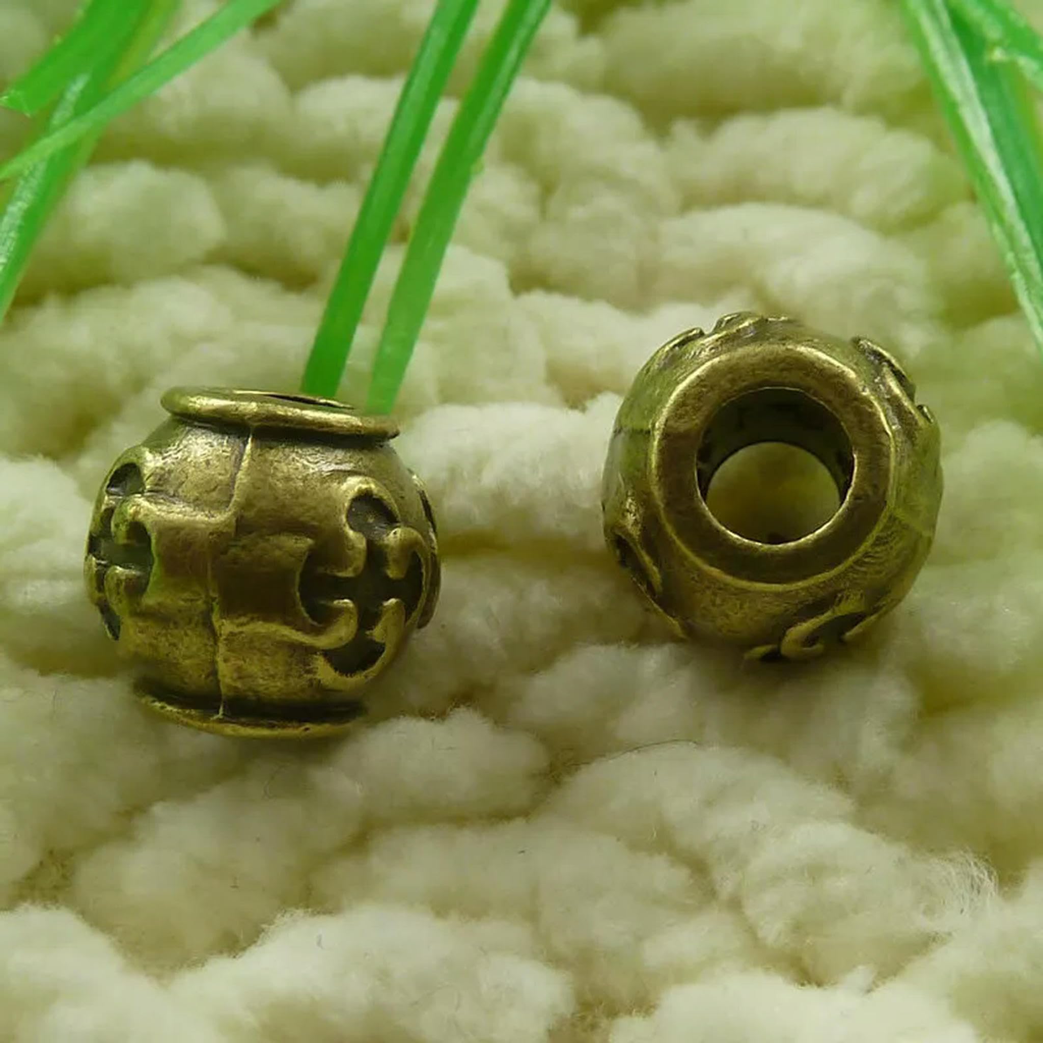 Cuentas espaciadoras de flores de bronce 11x10mm S1896 para bisutería artesanal DIY