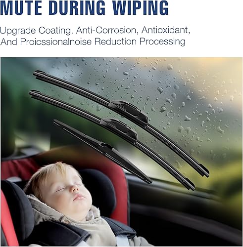 Miniatura 61 de 28"+16" Windshield Wiper Blades Replacement for Toyota Prius 2022 2021 2020 2019 2018 2017 2016 OEM Factory Quality Top Lock Wiper Blades-(Set of 2)