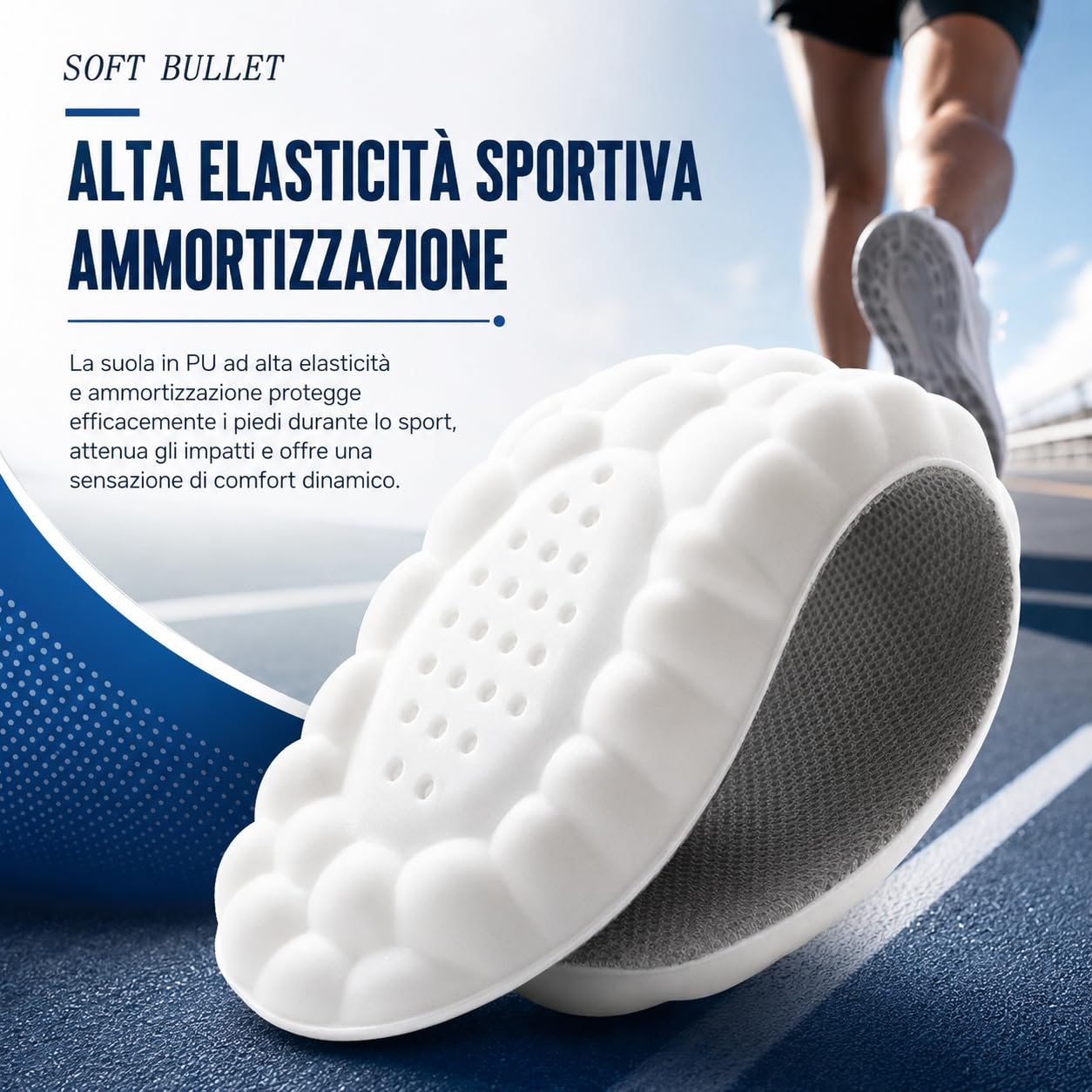 Flexora Solette Massaggianti Plantare Morbido e Traspirante con Cuscinetto Tallone Supporto Arco per Camminata e Uso Quotidiano (Verde,43-44)