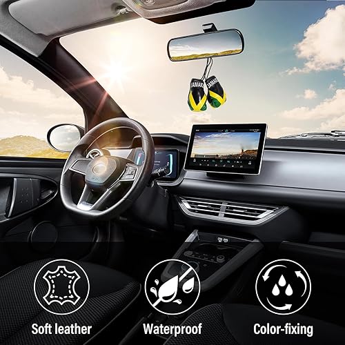 Miniatura 3 de Kewucn 1 par de mini guantes de boxeo para espejo de automóvil, guantes de perforación en miniatura, adorno de Navidad, decoración colgante o