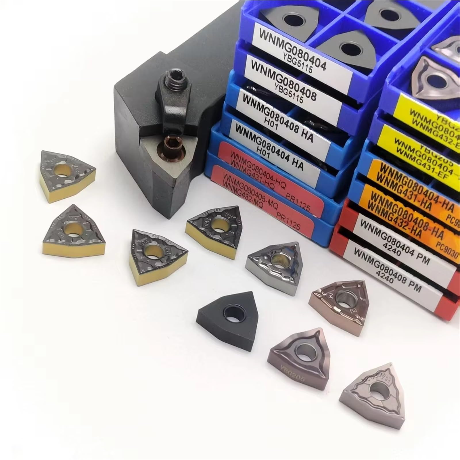 MWLNR2020K08 MWLNR2525M08 MWLNR1616H08 MWLNR Herramientas De Torno Portaherramientas De Torneado Exterior WNMG080404 WNMG080408 WNMG Insertos De Carburo Herramienta de Torno(WNMG080404 YBG5115)