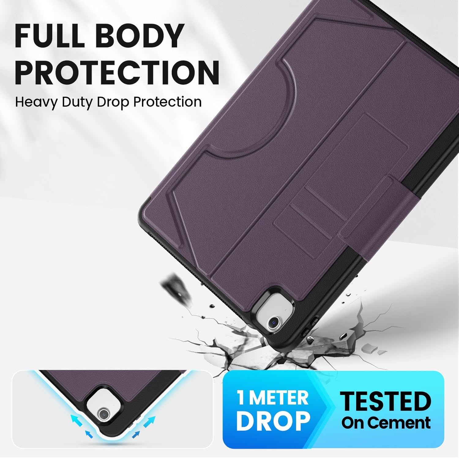 Timecity for iPad Air 13 Inch Case M3 2025/ M2 2024, Strong Magnetic with 6 Angle Stand, Auto Sleep/Wake, Upgrade PU Leather Cover for iPad Air 13 2024, Purple