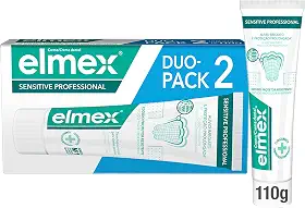 Creme Dental para Sensibilidade elmex Sensitive Professional 110g, 2 Unidades, Alívio Imediato*, Tecnologia Pro-Argin + Fosfato de Zinco, Duo-Pack, com Flúor