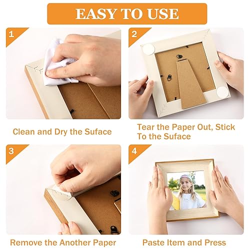 Miniatura 4 de JANYUN Cinta adhesiva de doble cara para paredes, tiras adhesivas extraíbles para colgar imágenes, masilla transparente de museo para manualidades,