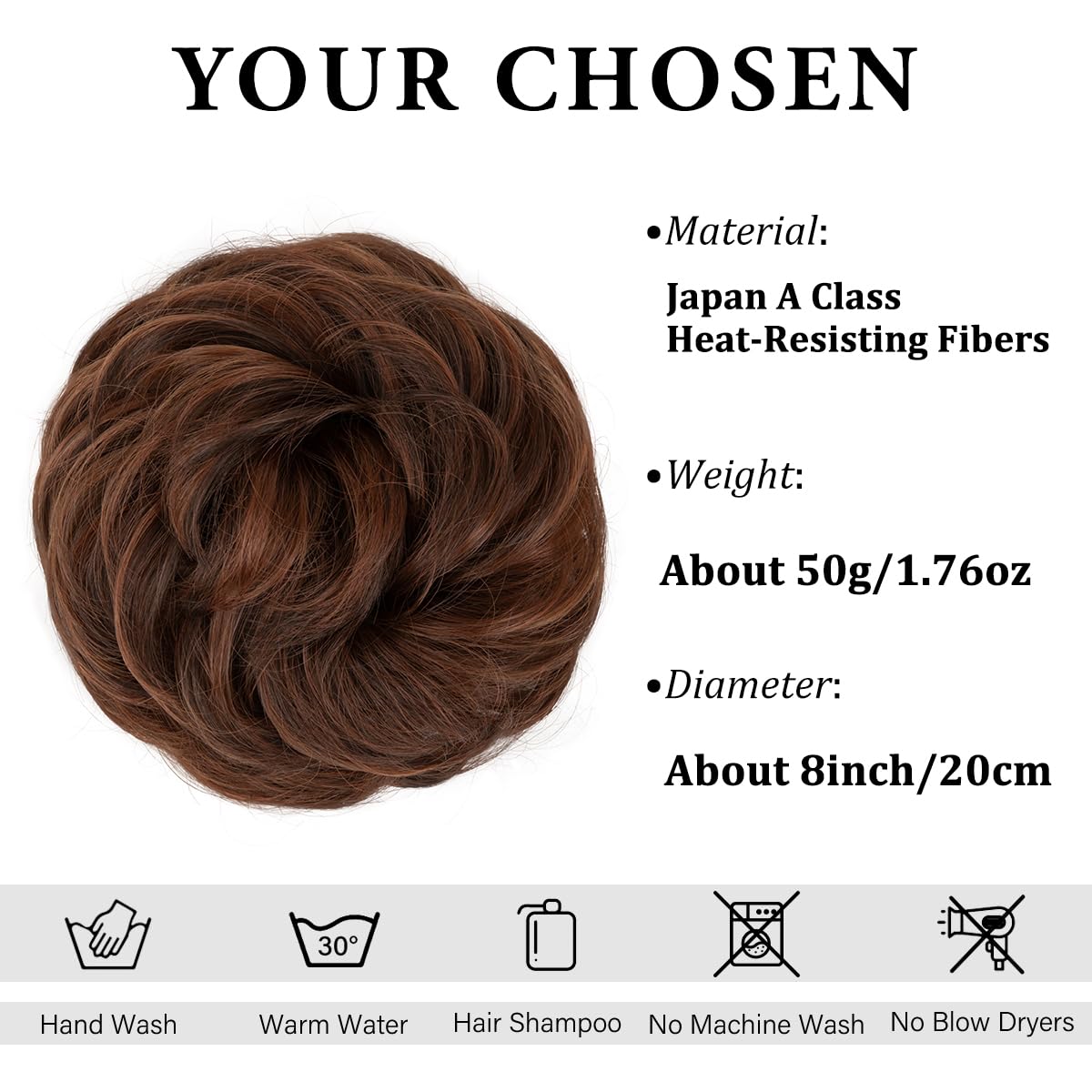 SARLA Messy Hair Bun Hair Piece for Womens Synthetic Hair Buns Extension Scrunchies Hairpieces Ponytail Hair Extensions Red Vino - Image 2