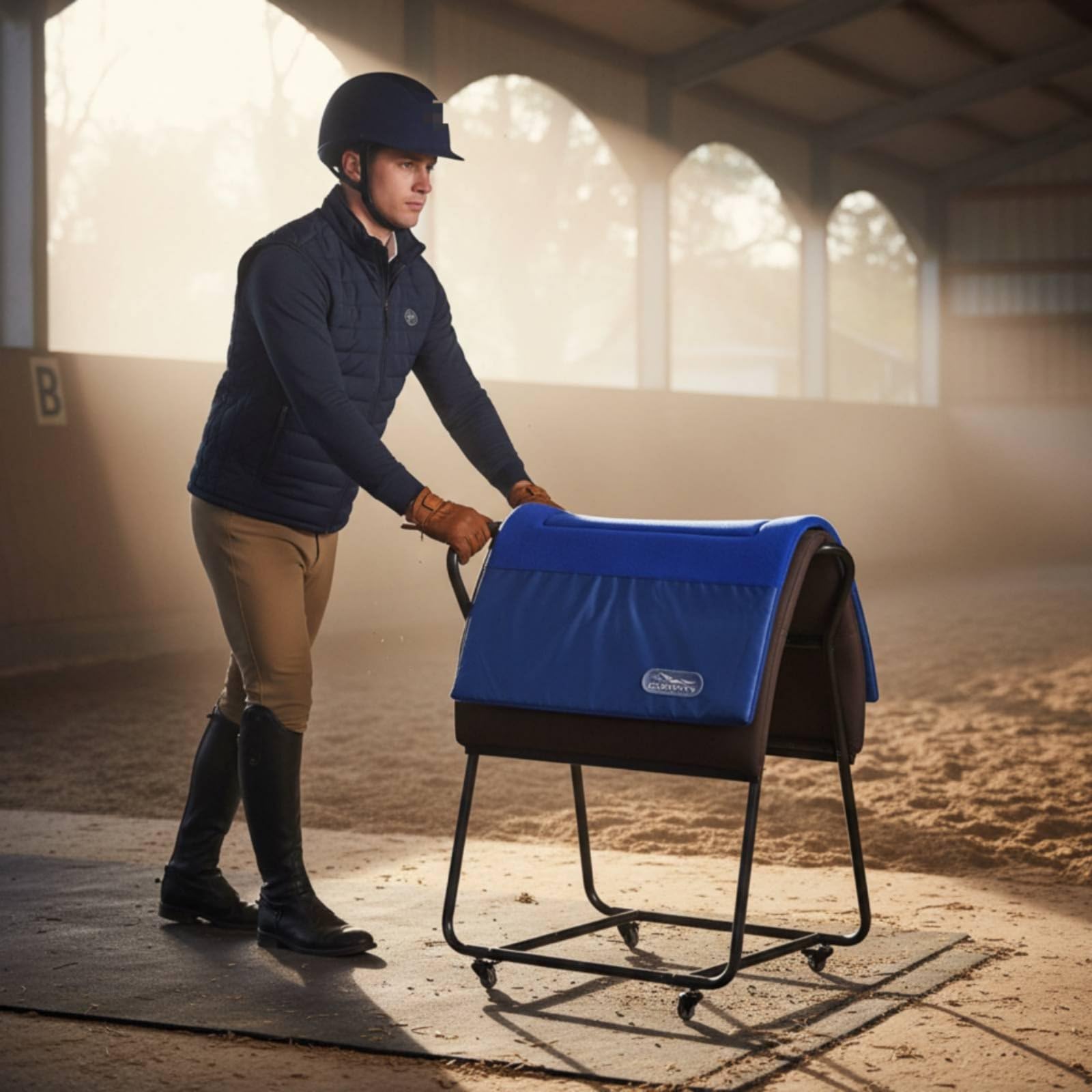 Satteldecke Reitpad Pferdesattelunterlage Polster Matte Reitsattelpad Schabracke Polsterung mit Feuchtigkeitsmanagement Und Federung aus Baumwolle Und, Schwarz