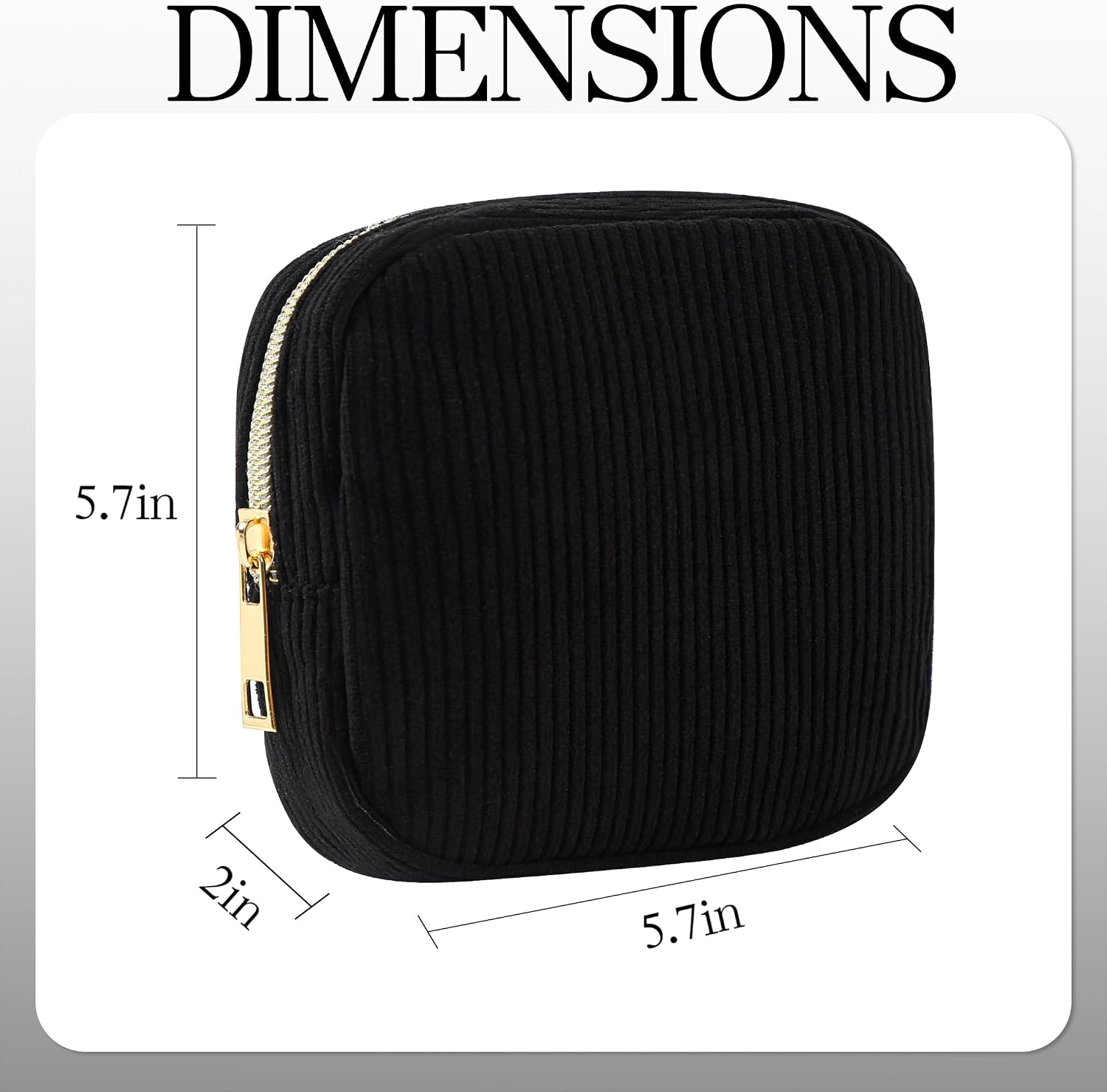 Small Pouches for Purse Cute Mini Cosmetic Bag with Zipper Aesthetic Corduroy Makeup Bags Toiletry Bag image 2