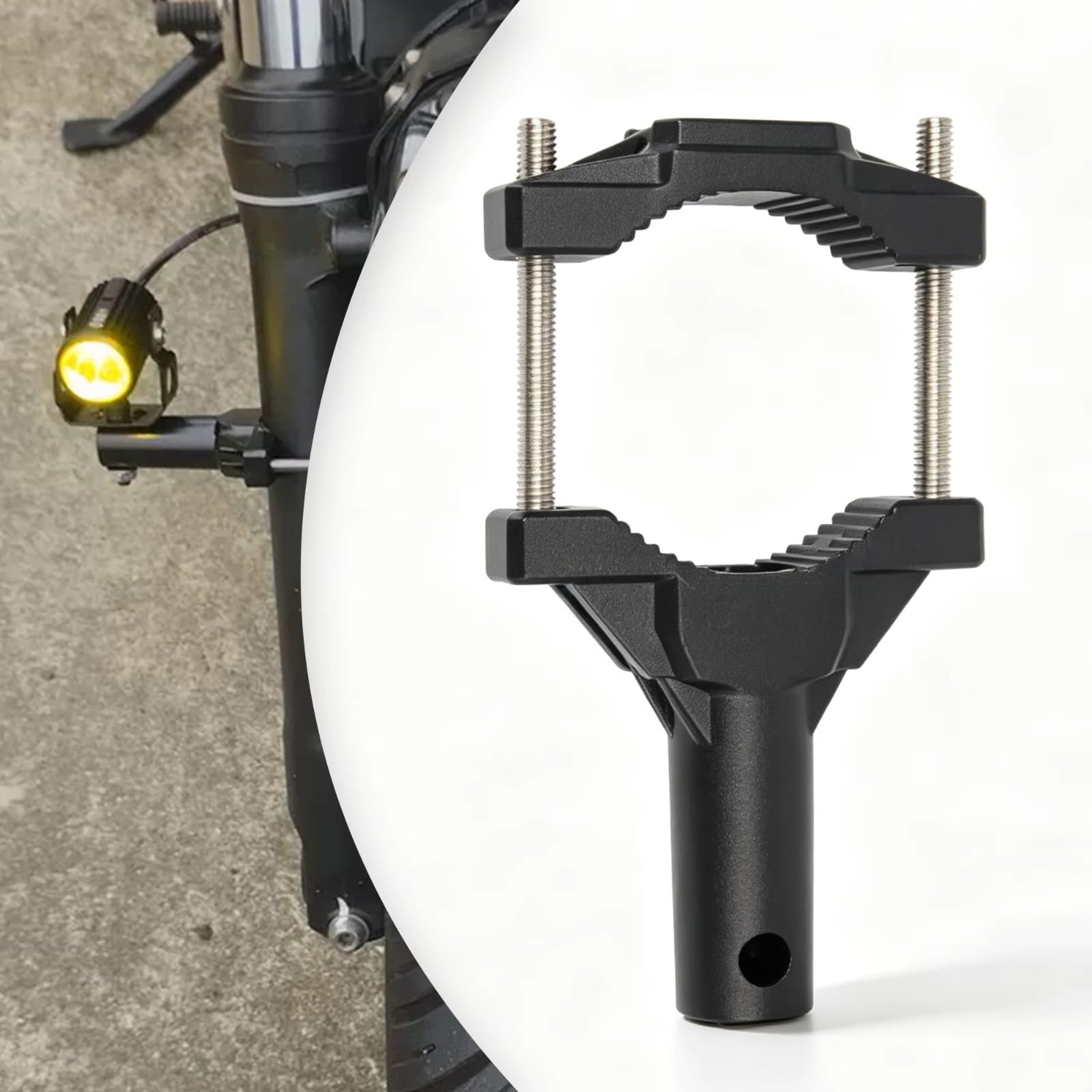 Universal 1 Paar Motorrad Scheinwerfer Halterungen Mit Montage Teile Umgerüstet Halter 41-43mm