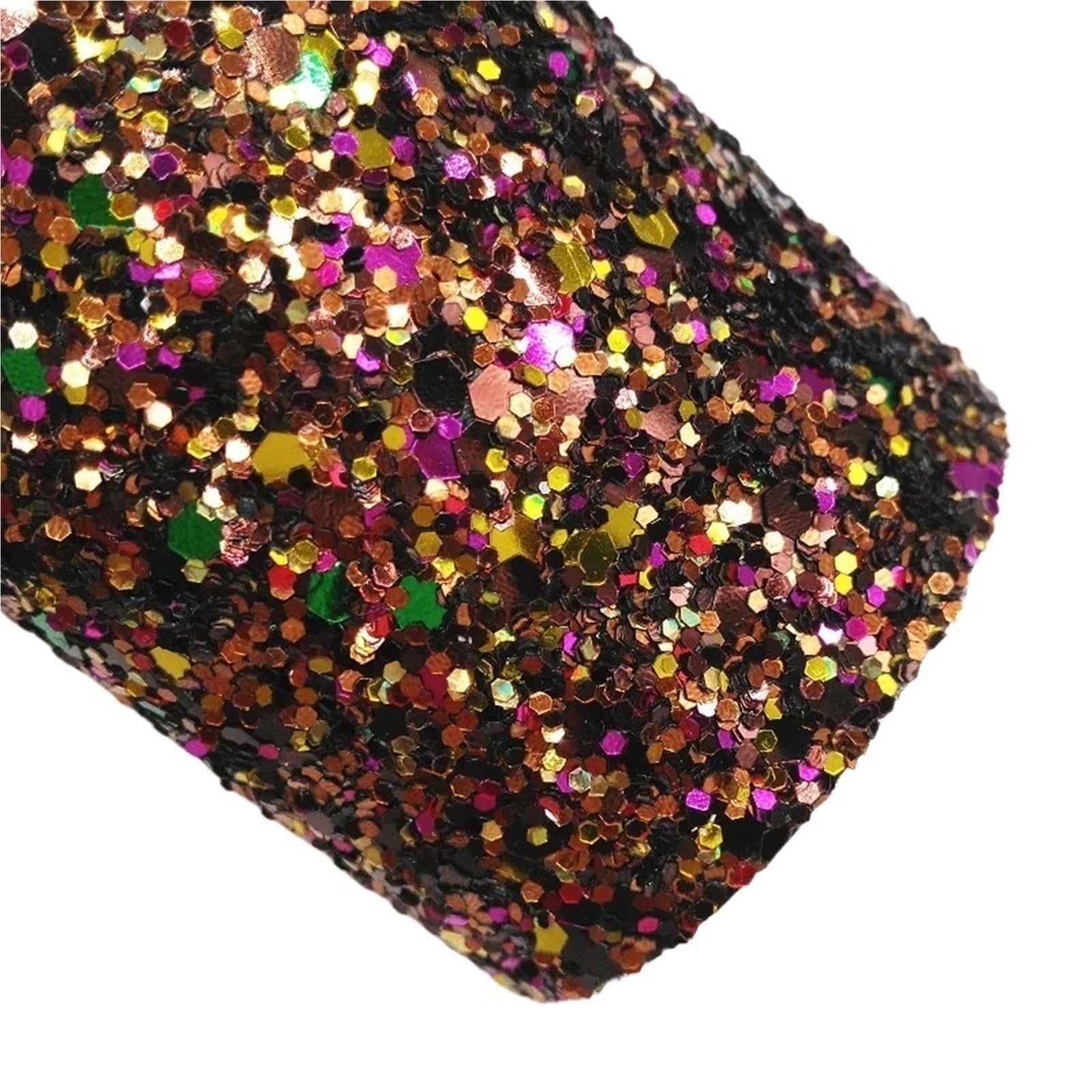 Sparkle PU Leather Fabric 30X134CM Mini Roll Chunky Glitter Leather Sheets Faux Vinyl Synthetic Fabric for Bows Craft DIY