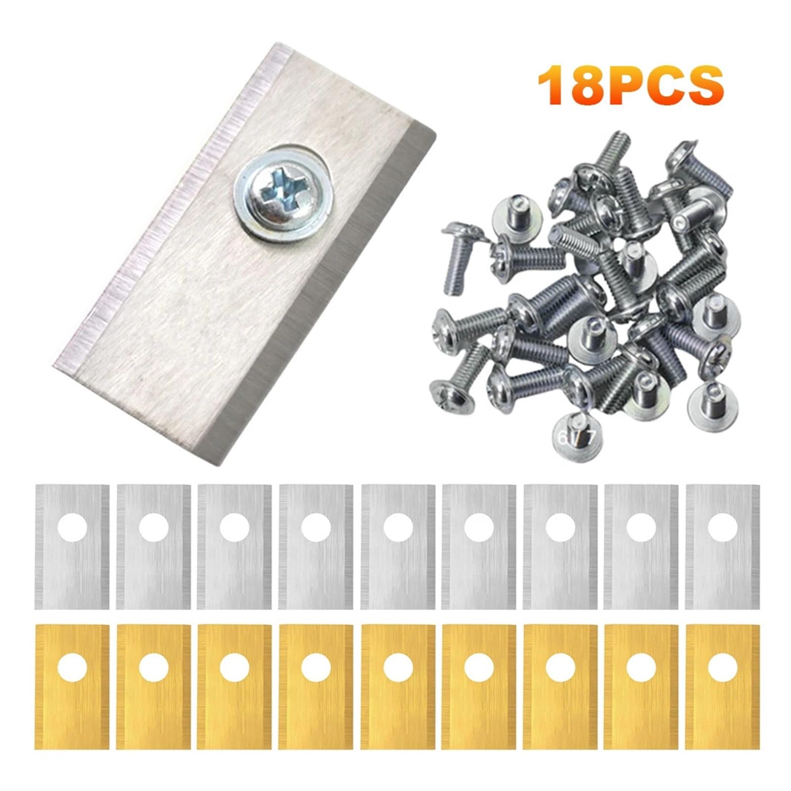 180 set di lame di ricambio in acciaio inossidabile, viti for lame, kit di ricambio for tosaerba robotizzati.(Gold 72Sets)