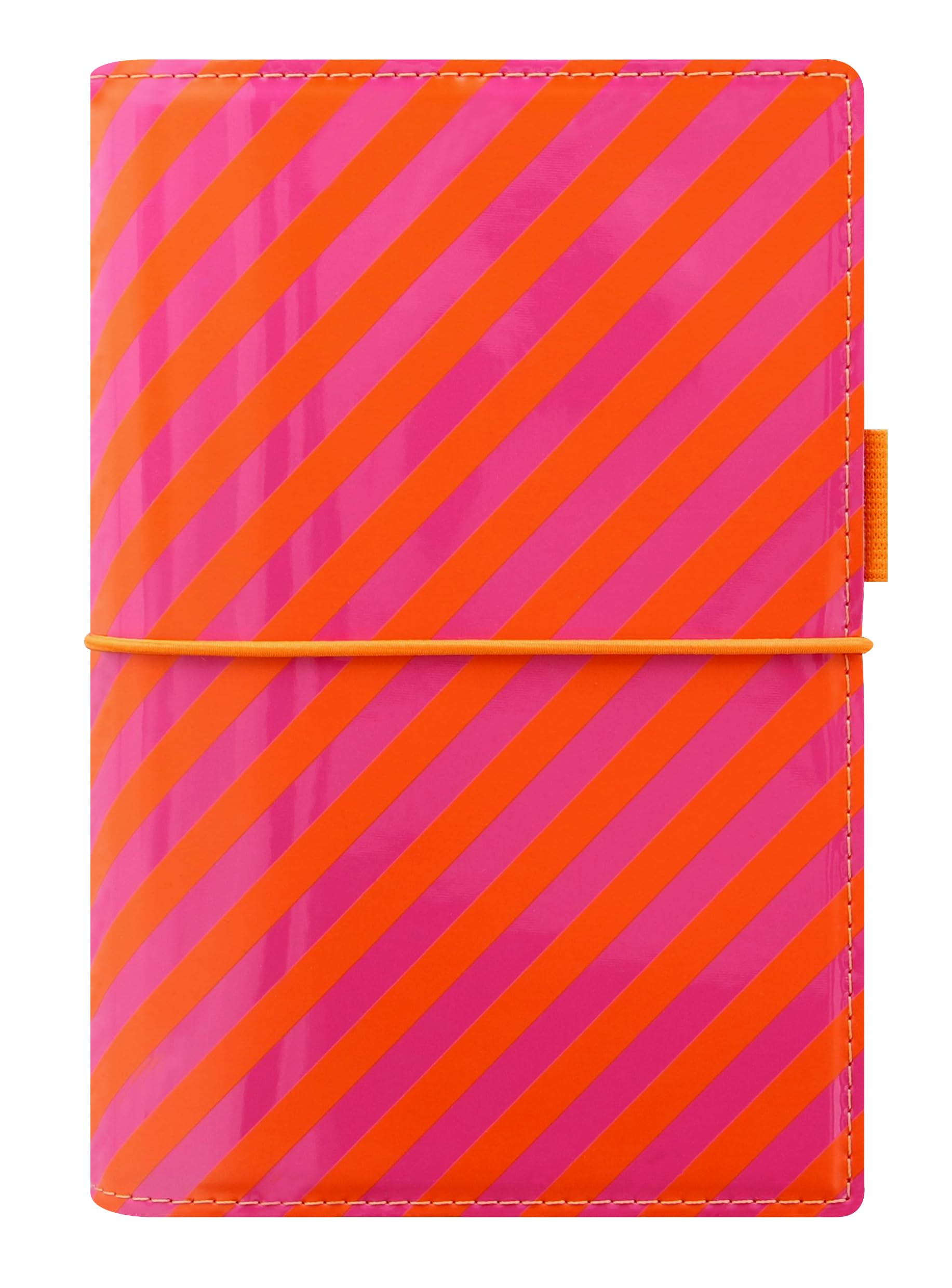 Filofax Domino Patent Personal Organiser - Orange/pink