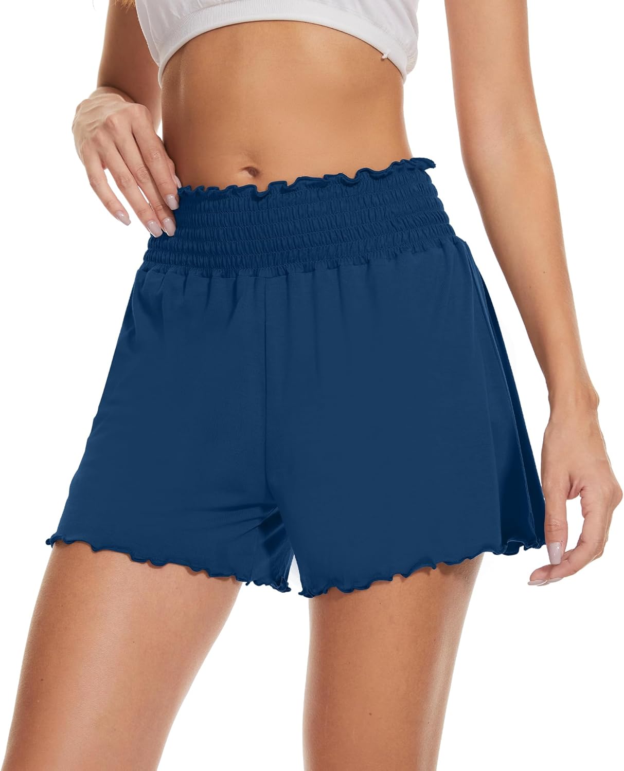 WiWi Viscose from Bamboo Pajama Shorts for Women Soft Sleep Boxers High Waisted Lounge Short Pj Bottoms S-XXL - Image 4