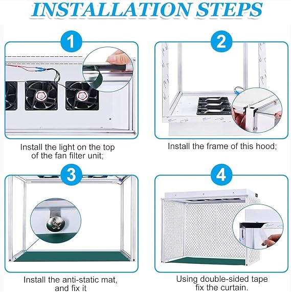 Vertical Laminar Flow Hood Laminar Flow Cabinet,Air Flow Clean Bench,26x12x20 inch Working Area,with 3 Fans & HEPA Filter Net,for Phone Repair/Workshop/Laboratory
