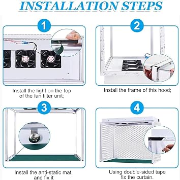 Vertical Laminar Flow Hood Laminar Flow Cabinet,Air Flow Clean Bench,26x12x20 inch Working Area,with 3 Fans & HEPA Filter Net,for Phone Repair/Workshop/Laboratory