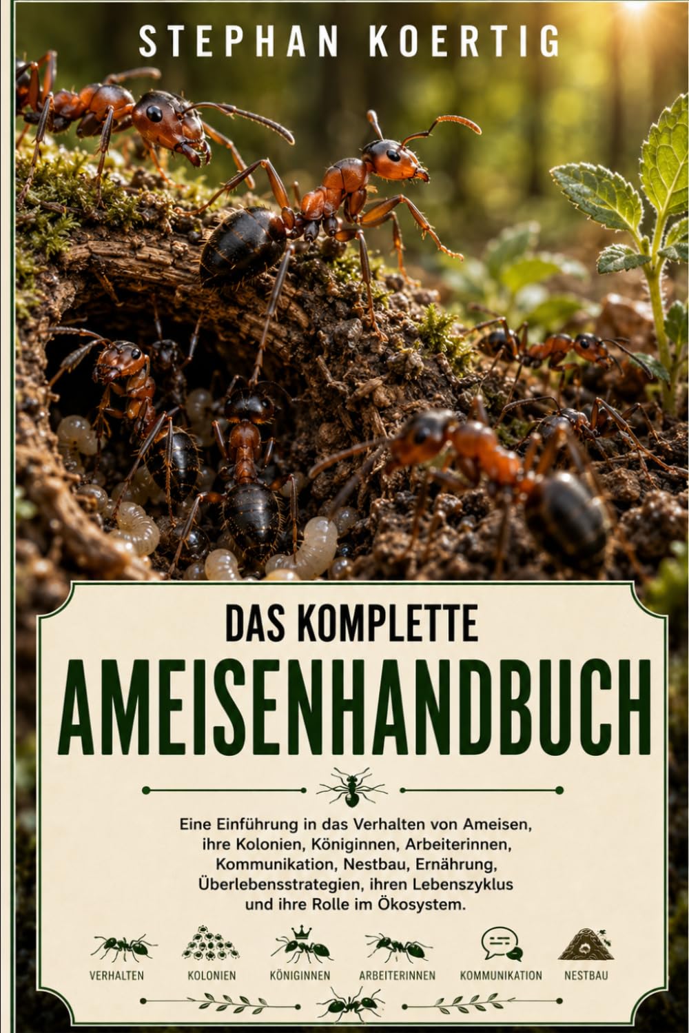 DAS KOMPLETTE AMEISENHANDBUCH: Eine Einführung in das Verhalten von Ameisen, ihre Kolonien, Königinnen, Arbeiterinnen, Kommunikation, Nestbau, ... und ihre Rolle im Ökosystem. (German Edition)