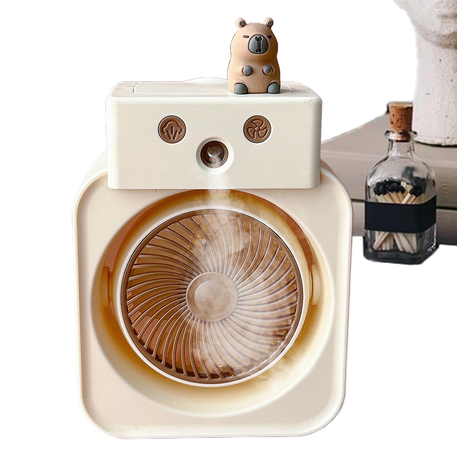 Ventilateur de table portatif USB 3 vitesses à fonction nébuliseur