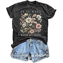 Christian Graphic T Shirt for Women Bible Verse Saying Faith Shirts Jesus Religious Tshirts Inspirational Tees Tops