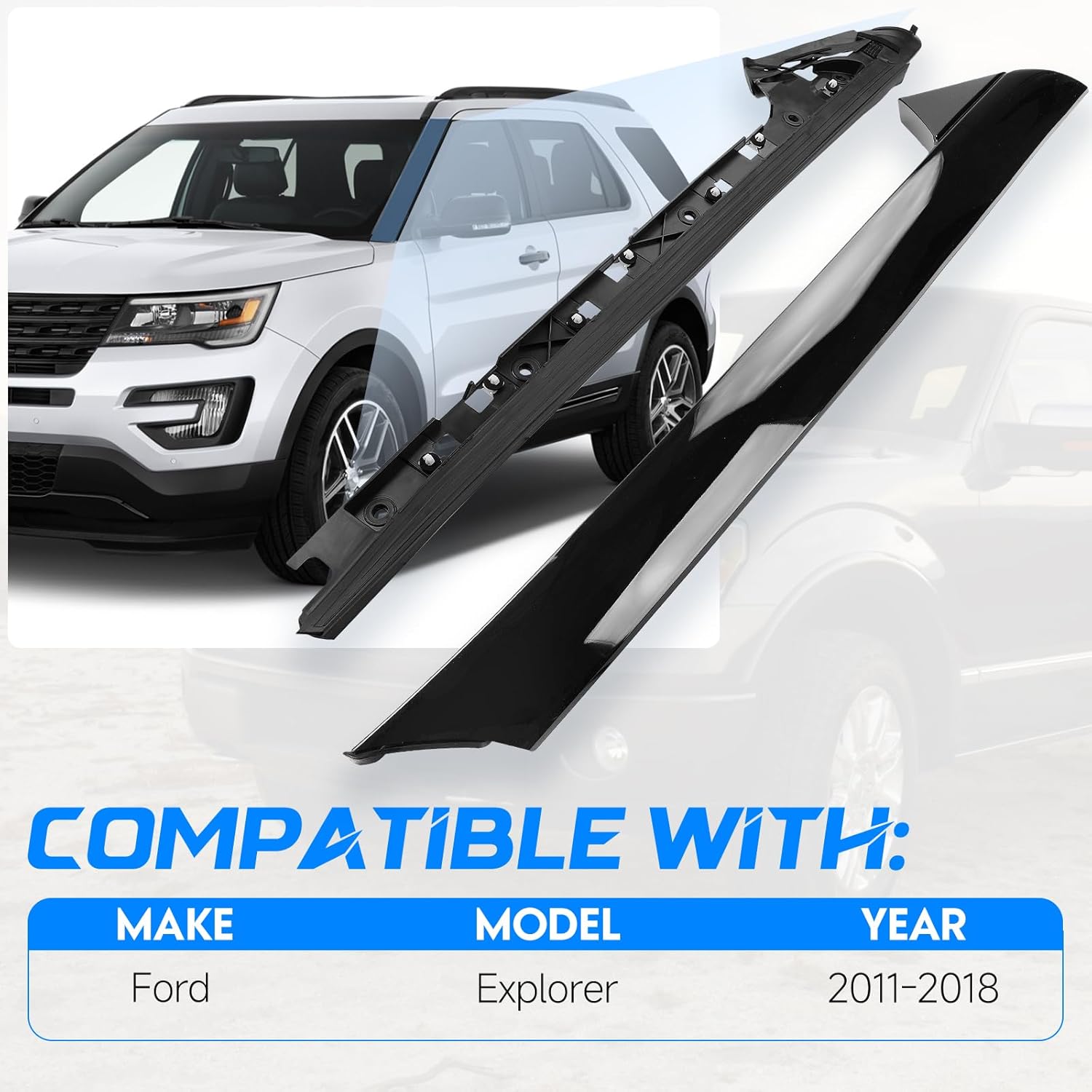 A-Pillar Trim Interior Handle Left Driver Side Compatible with Ford Explorer 2011-2018,#BB5Z7803136AA