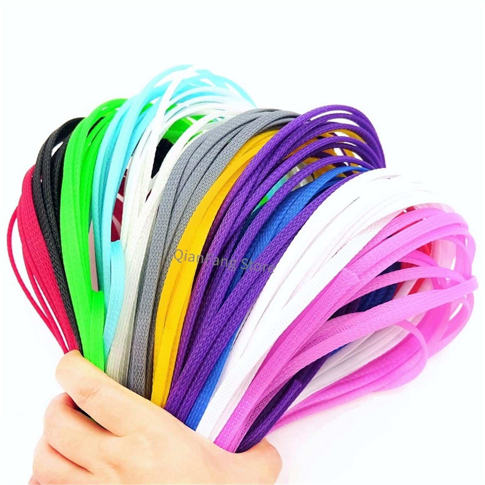 Guaina intrecciata per cavi da 5 m/10 m, copertura espandibile in PET da 4-16 mm, con guaina in nylon per isolamento dei fili (rosa, 20 mm - 10 m)