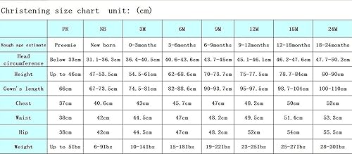 Miniatura 6 de Newdeve Long Baptism Dresses for Baby Girls Christening Gowns Toddler with Bonnet