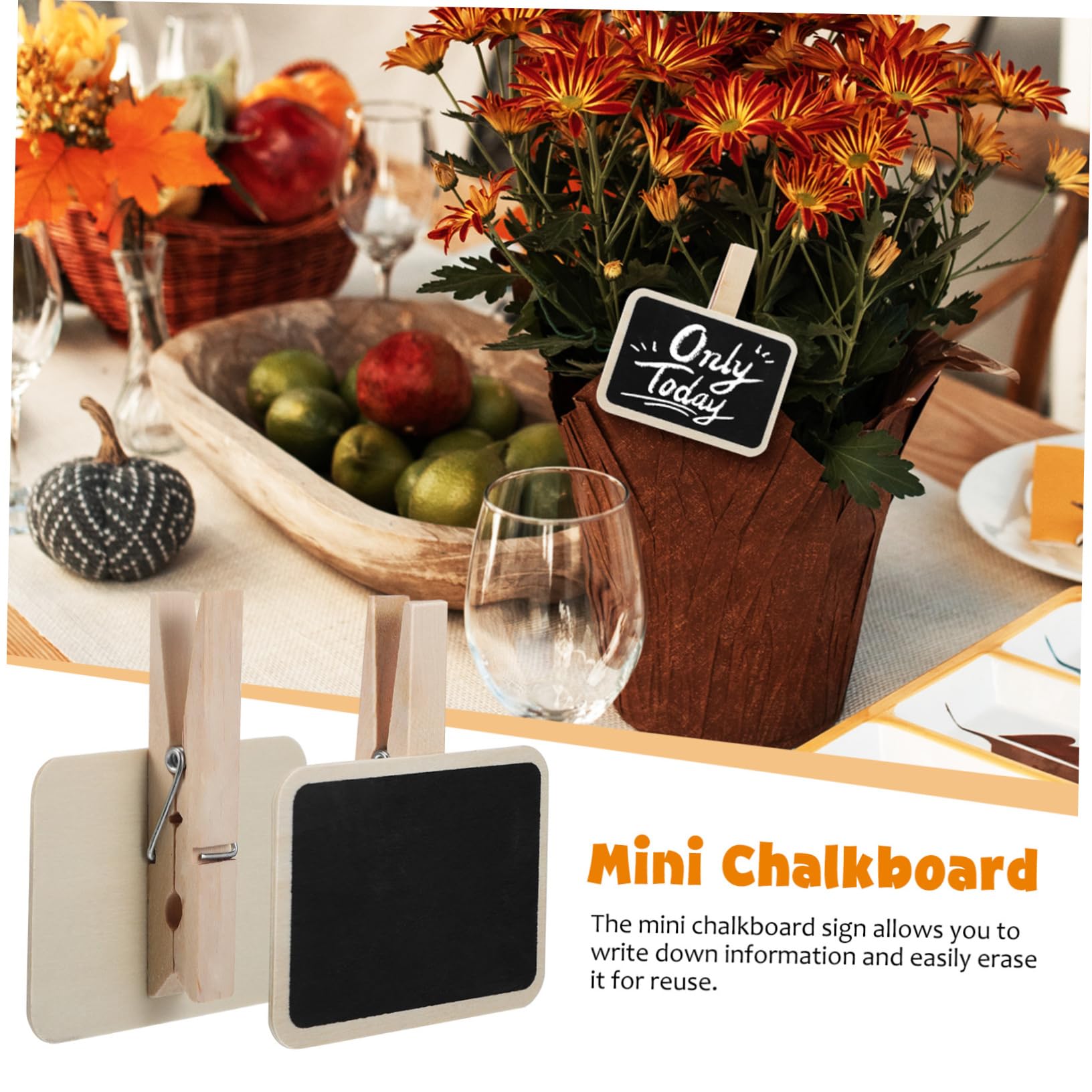SHINEOFI 20 piccole clip da lavagna, piccole etichette da appendere con clip, etichetta alimentare su lavagne, con supporto, cartellini per prezzi, cartoni animati, mini clip di chiusura in legno
