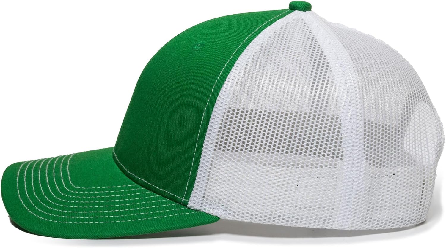 Outdoor Cap Structured Trucker Hat - Kelly Green & White, Mesh Back Baseball Cap, Blank, Adjustable Snapback, One Size - Image 5