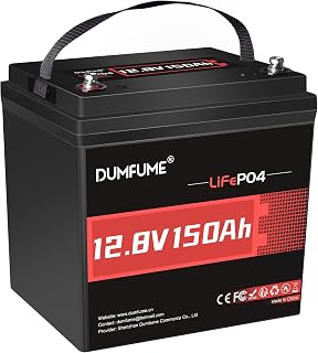 12V 150Ah Max Lithium LiFePO4 Battery, 100A BMS with Low Temp Cut-Off,Automotive-Grade Cells,15000+ Deep Cycles,Perfect for Solar,RV,Off-Grid,Home Energy Storage