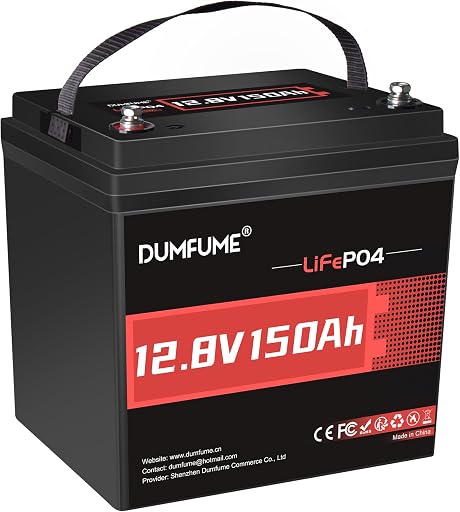 12V 150Ah Max LiFePO4 Battery, IP65 Waterproof 100A BMS | 15000+ Deep Cycle Rechargeable Lithium Iron Phosphate Battery With Low-Temp Protection for Solar, RV,Marine,Camping,Off-Grid