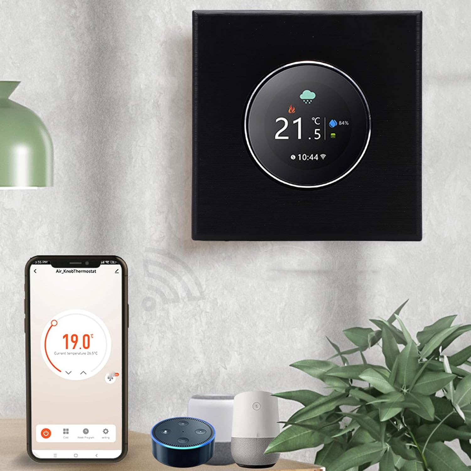 Fafeicy Smart Thermostat Programmable WiFi Temperature Controller with TFT Touch Screen Circular Knob for AC Underfloor Heating 4 71HOGmoKuUL. AC SL1500