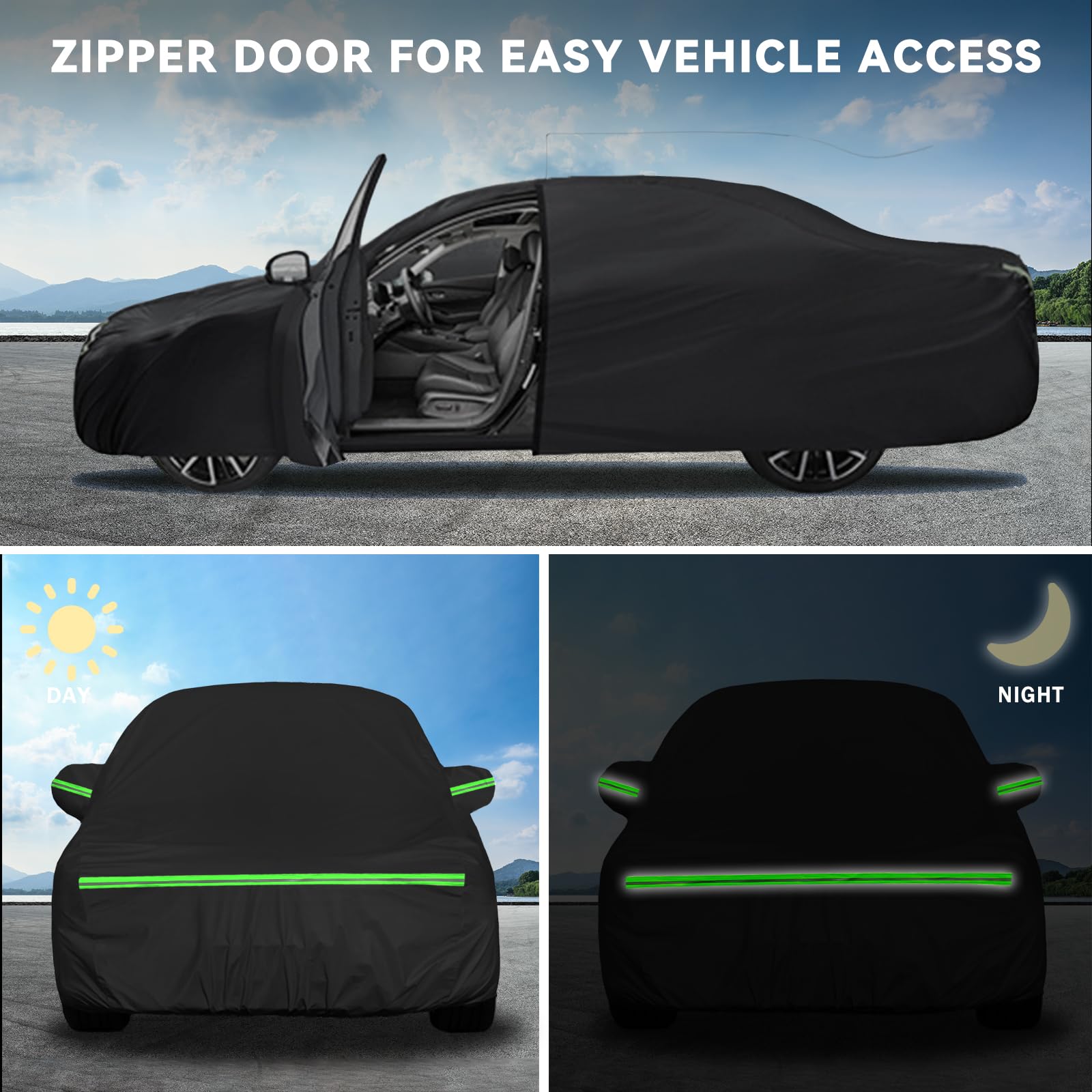 Car Cover Custom Fit for Toyota Corolla 2000-2025 Waterproof All Weather Full Exterior Cover Rain Sun Protector with — view 8