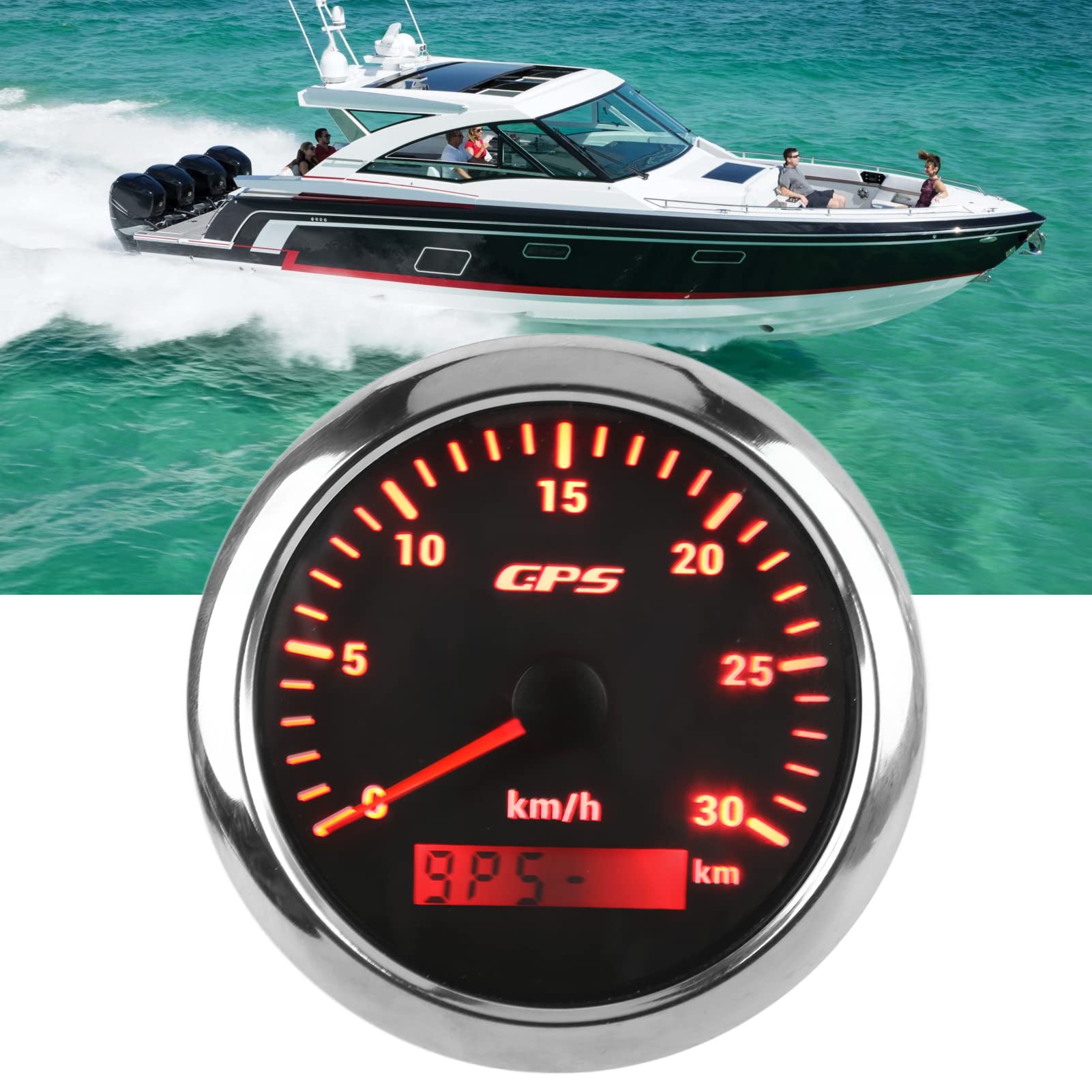 Contagiri Per Barche Universale Da 85 Mm Contagiri Per Barche Contagiri Marino LCD Hourmeter 6000 Giri/min 8000 Giri/min Misuratore Per Auto Tacometro Toerenteller 12 V/24 V - Foto 6