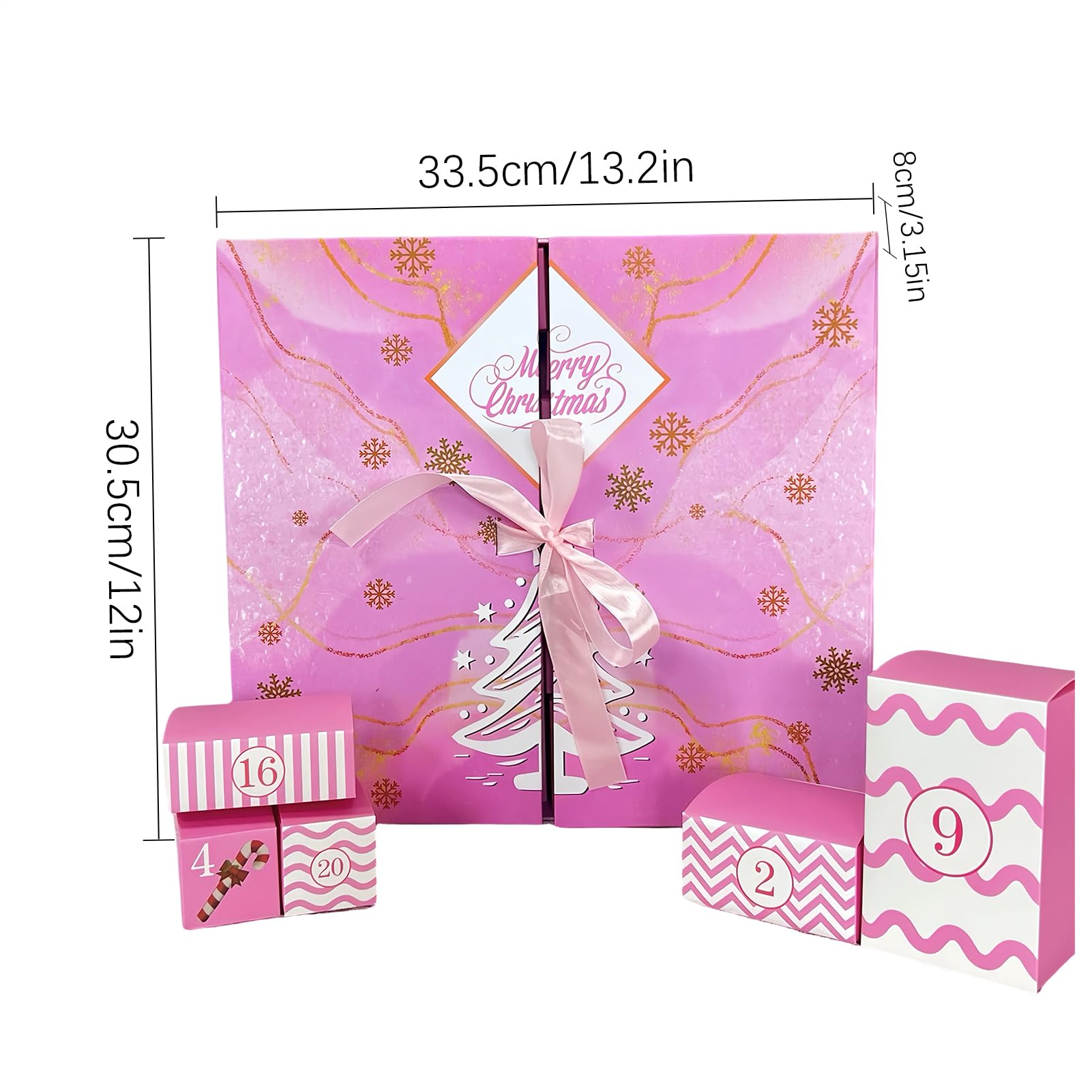 Calendario 'Avvento Vuoto Decorazioni Natalizie Riutilizzabili 24 Scomparti