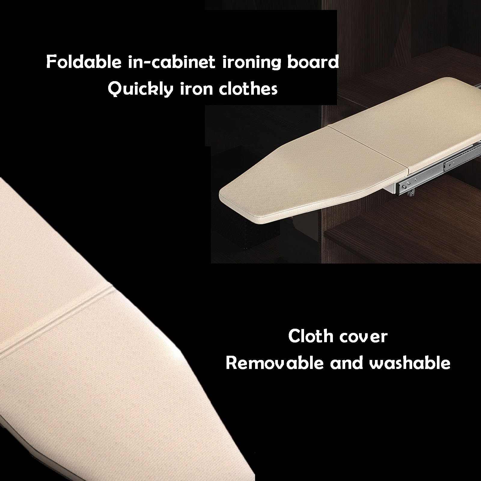 Questo ASSE da Stiro Pieghevole, Tavolo da Stiro Retrattile con Copertura Rimovibile, Design Compatto per camere da Letto e stanze da Cucito