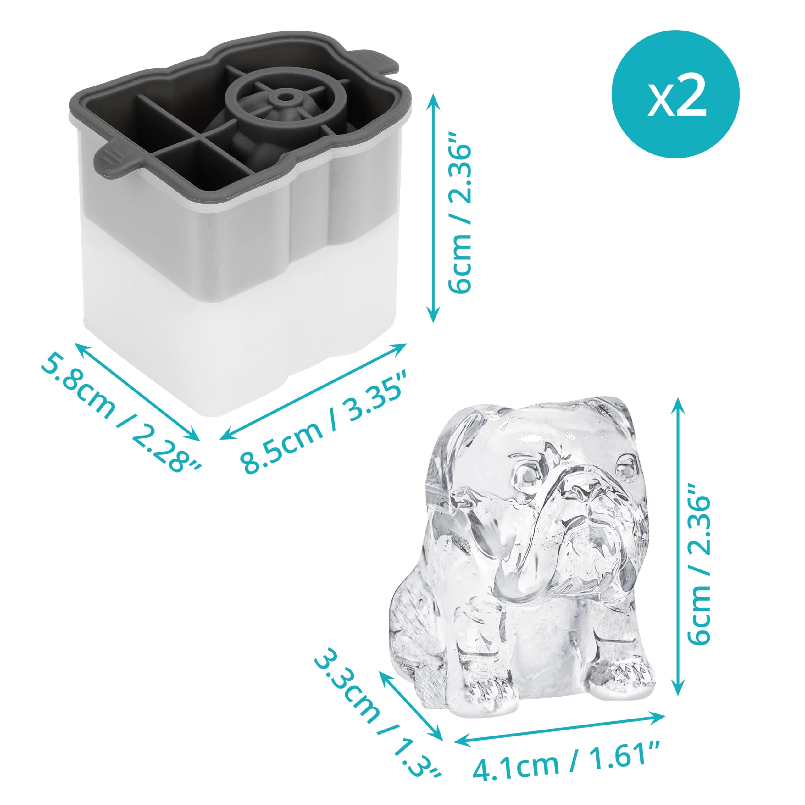 Stampo per cubetti di ghiaccio per cani – Stampi a forma di cane riutilizzabili in silicone 4