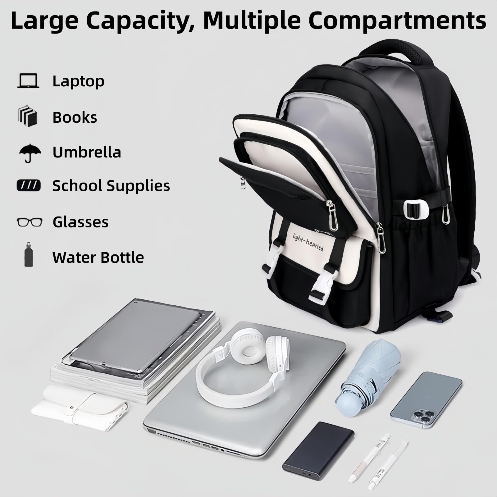 Zaino Trolley Ragazze Zaino con Ruote Removibili per Bambini Scuola e Viaggio