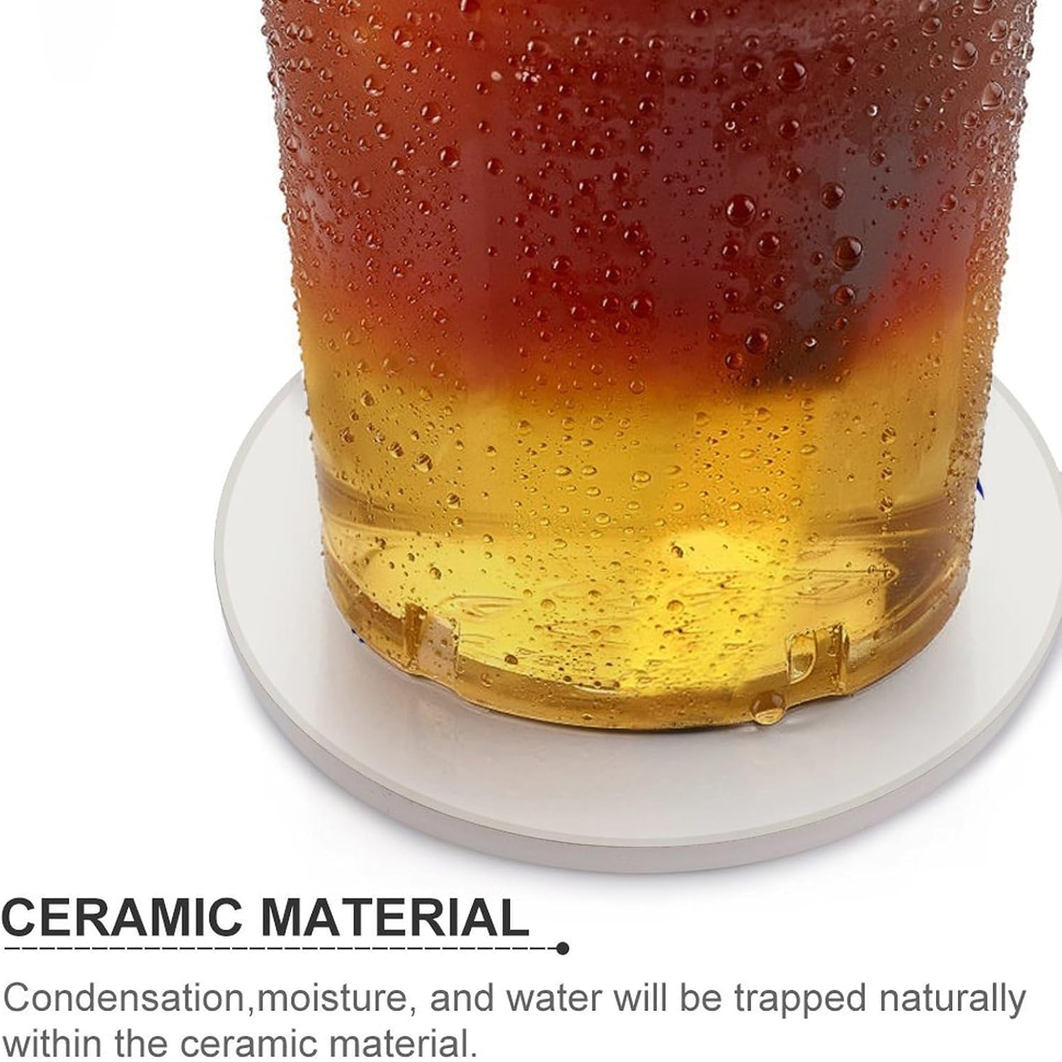 South Carolina Flag Palm Round Ceramic Coasters Print Drinks Absorbent with Cork Base for Home Decor Gifts 4 Inch