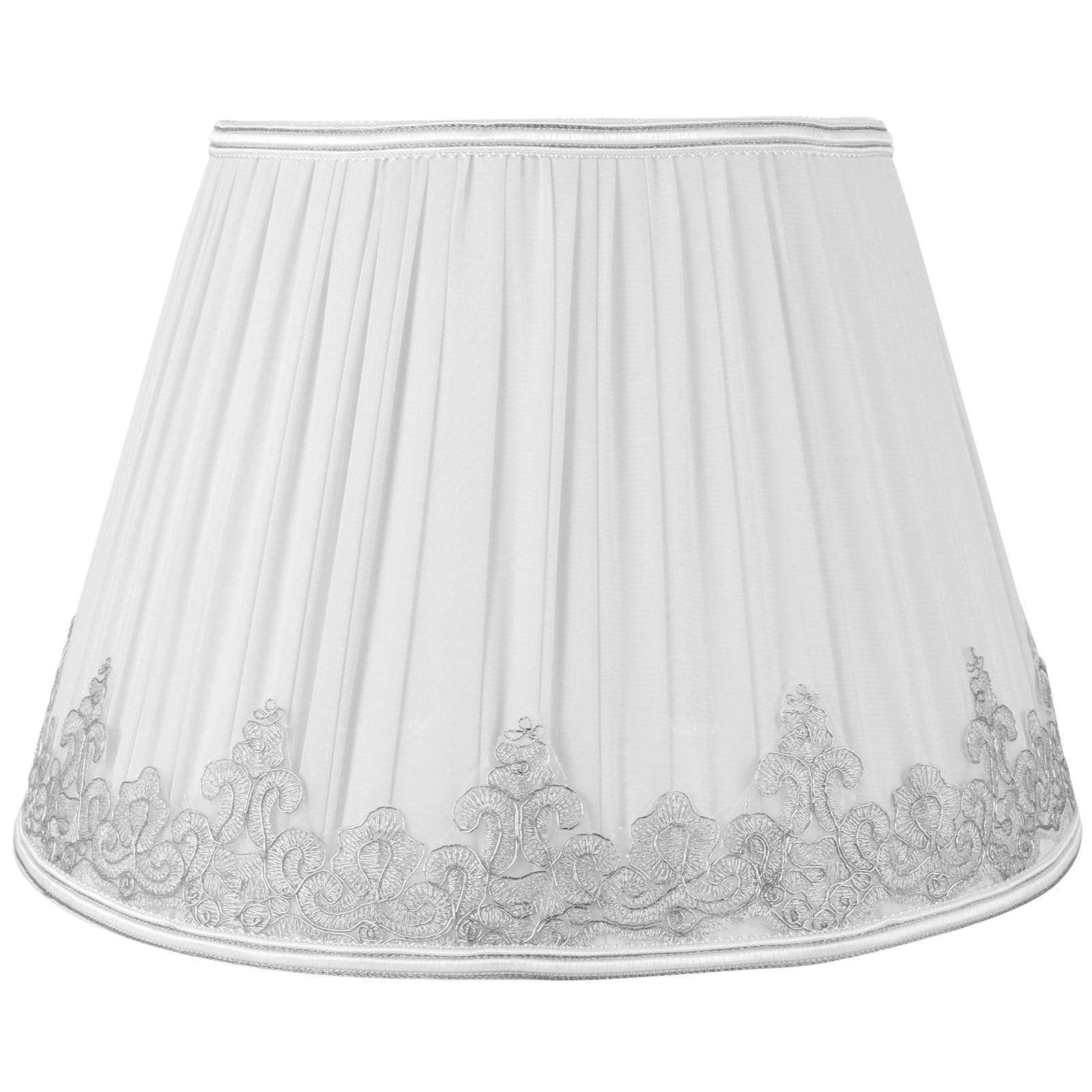 Abat-jour en Tissu Blanc E27 Décoratif pour Lampe et Bougies