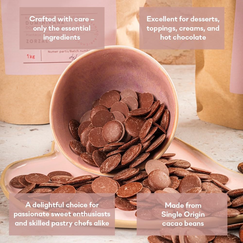 ORIGONUTS Schokodrops Vollmilchschokolade 52% 1kg zum Schmelzen