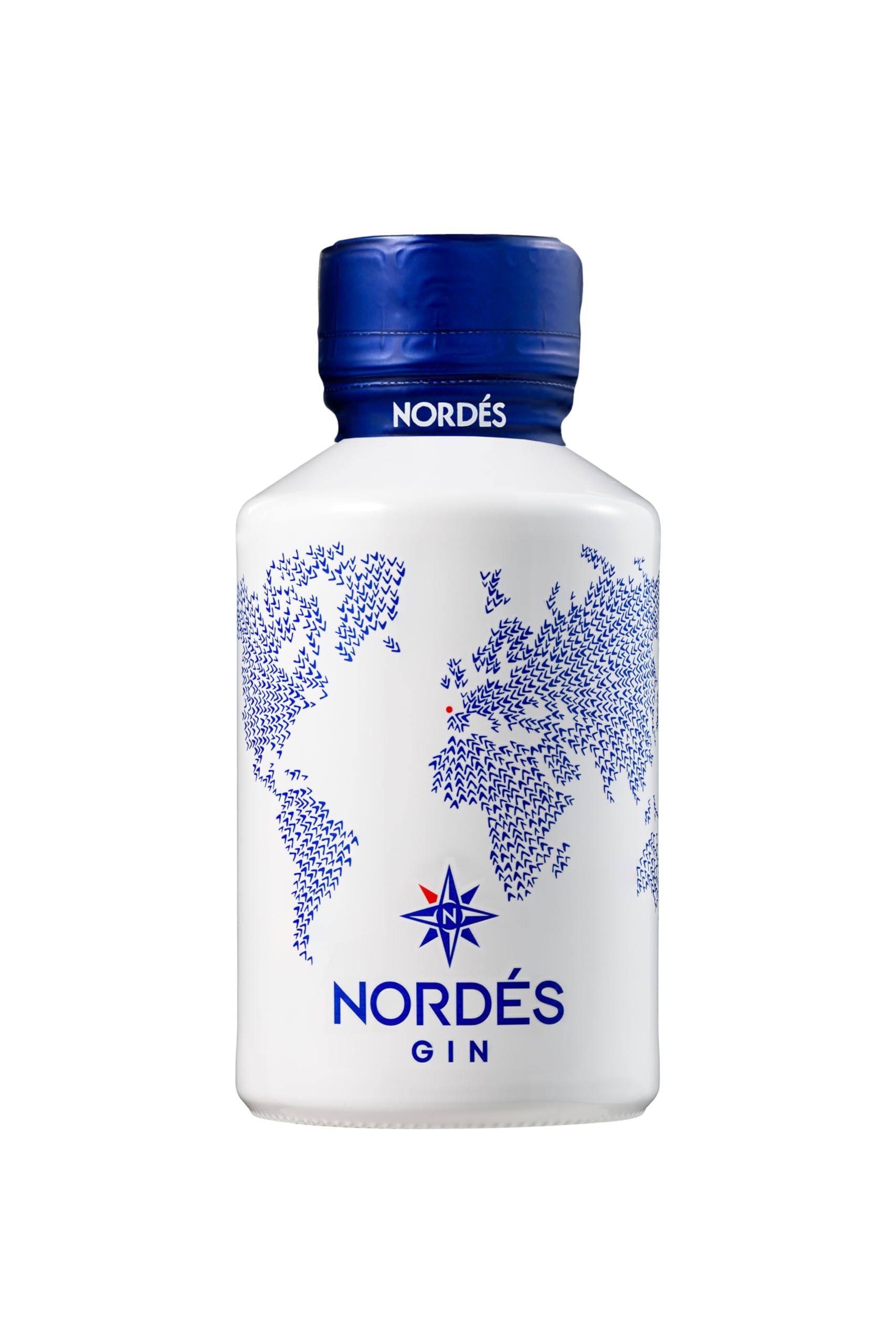 NORDÉS Premium Gin | Made from a Portion of Wine Alcohol and 6 Galician Botanicals. Fresh, Aromatic and Well-Balanced Flavour. 40% ABV - 5cl Miniature Bottle