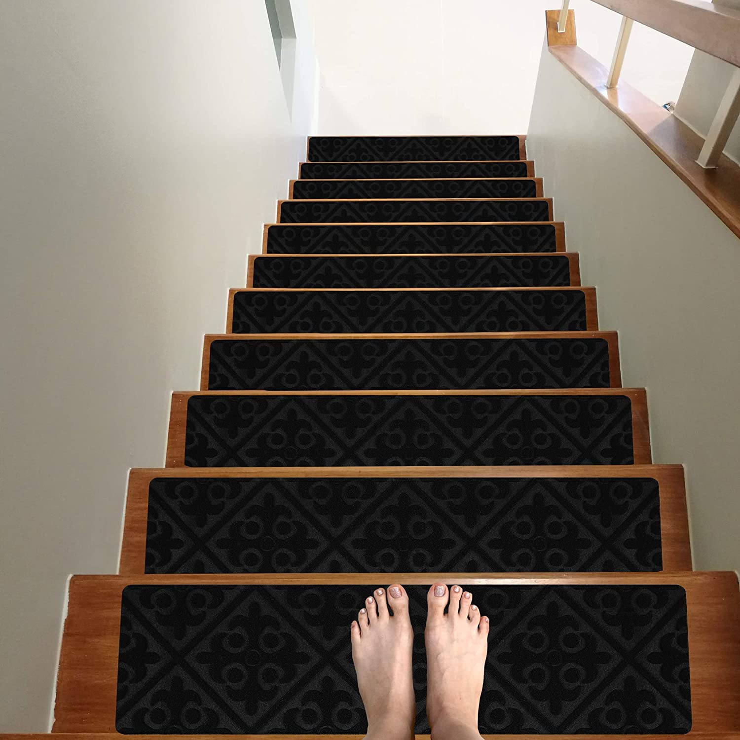 TREADSAFE 8" X 30" (15 in Pack) NonSlip Carpet Stair Treads NonSkid