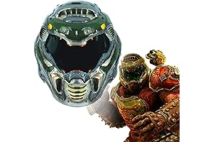 Doomguy Helmet Ultimate Doom Headwear with Equipped Light
