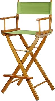 Casual Home 230-05/021-72 Honey Oak Frame-Lime Green Canvas Director Chair 30" - Bar Height OakFrame
