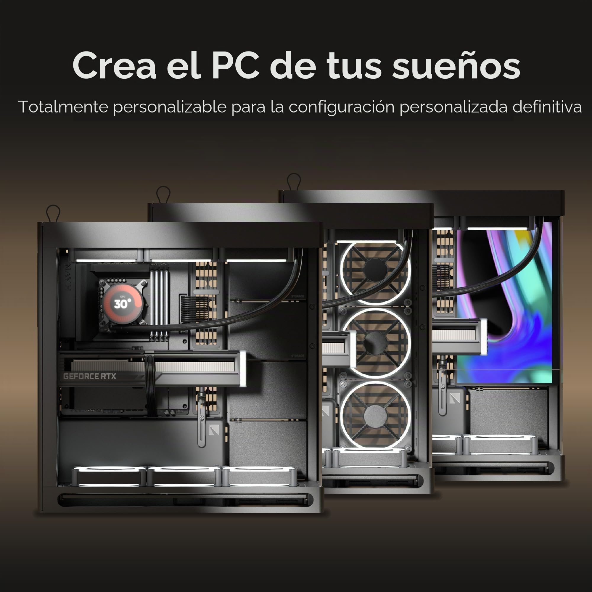HAVN HS 420 PC-Geh?use, Midi-Tower, E-ATX, Tempered Glass - schwarz